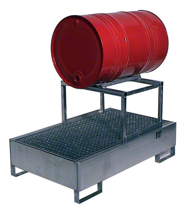 Auffangwanne mit Fassbock