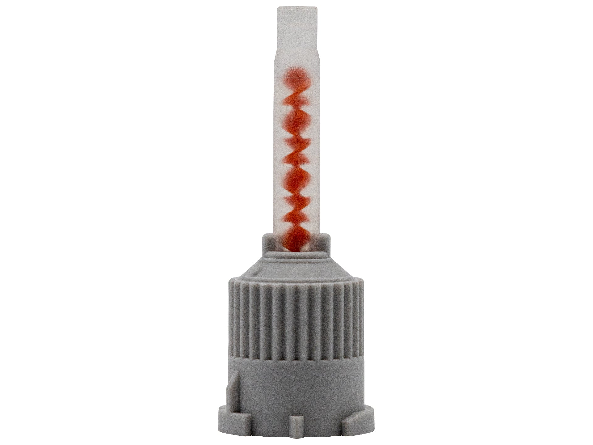 Statikmischer helix MKHX 02-08D 4:1/10:1, grau, orange Elemente, gerade Spitze