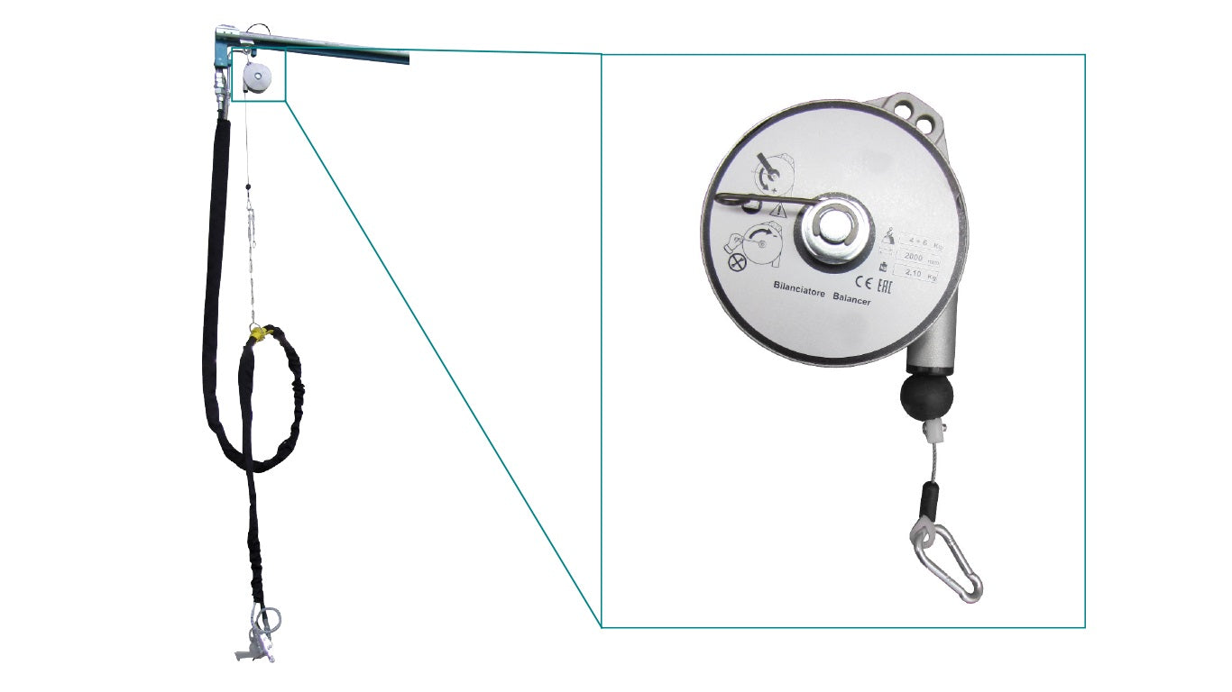 Balancer für optimales Handling 10-14 kg, 2,5 m mit Arretierung