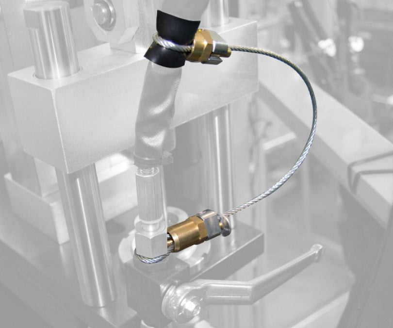 Anlage zusätzlich mit Schlauchfangsicherungen