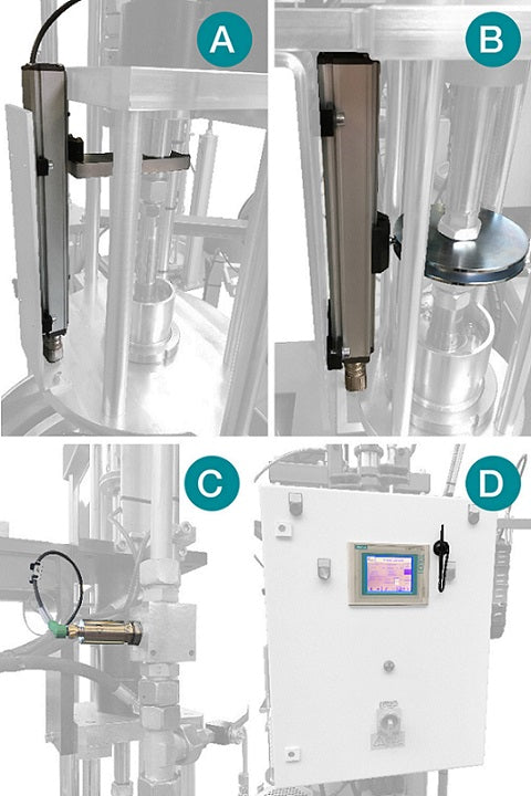 Mischungsverhältniskontrolle mit Längenmeßsystemen