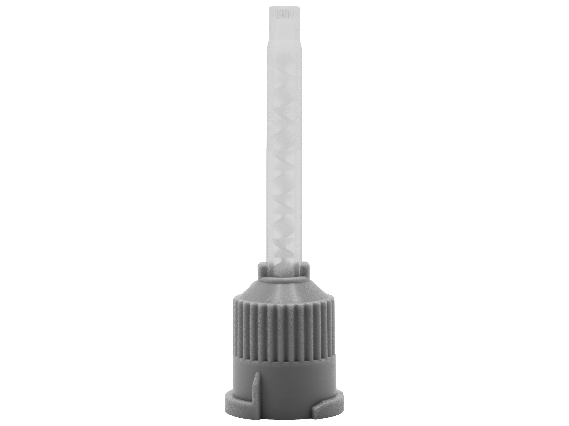 Static mixer helix MKH 02-12D 1:1/2:1, grey, white elements, straight tip