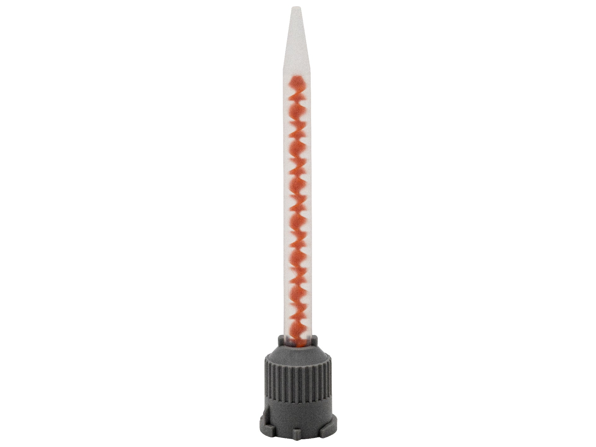 Statikmischer helix MKHX 03-16S 4:1/10:1, grau, orange Elemente, konische Spitze