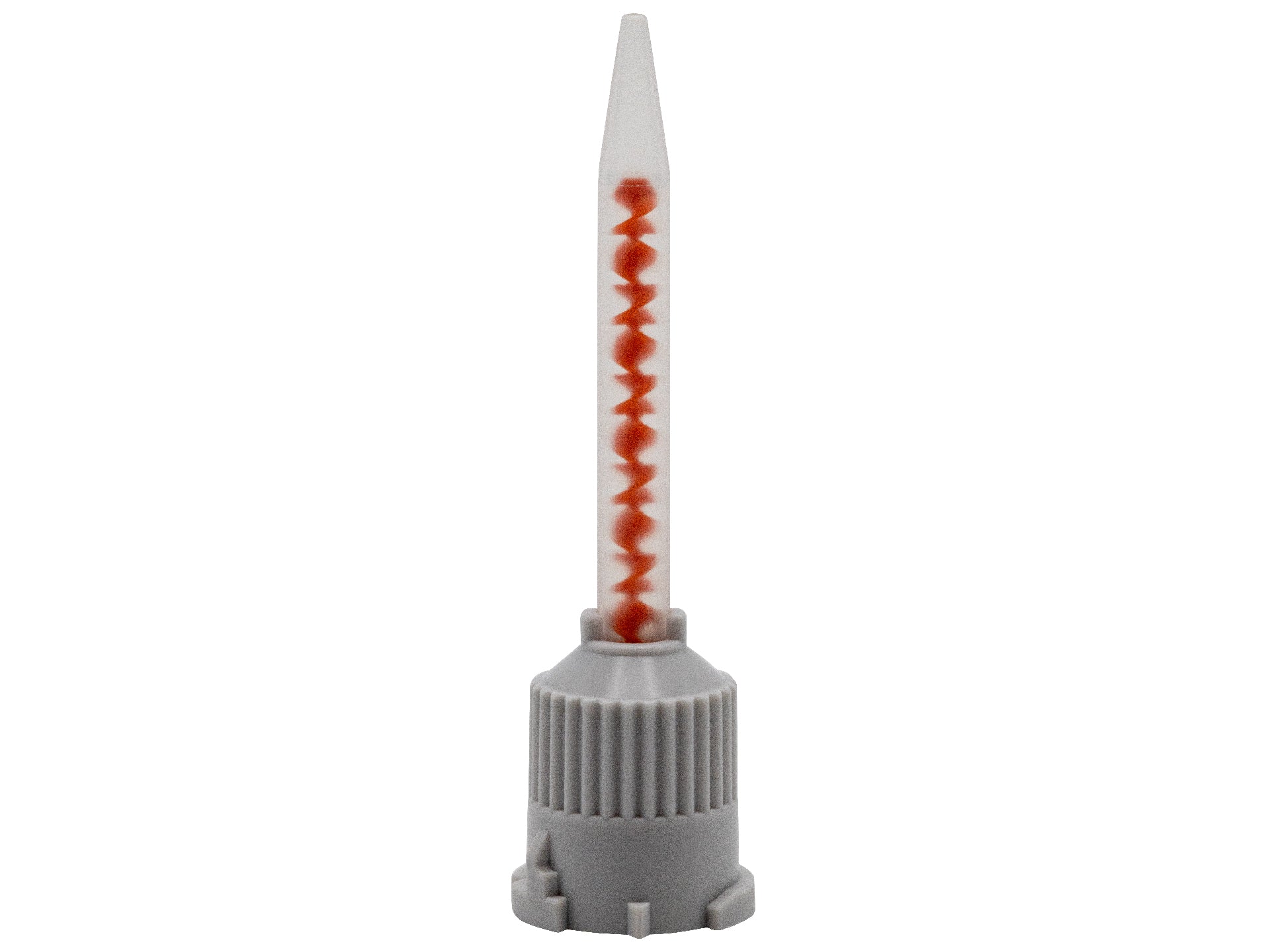 Statikmischer helix MKHX 02-12S 4:1/10:1, grau, orange Elemente, konische Spitze