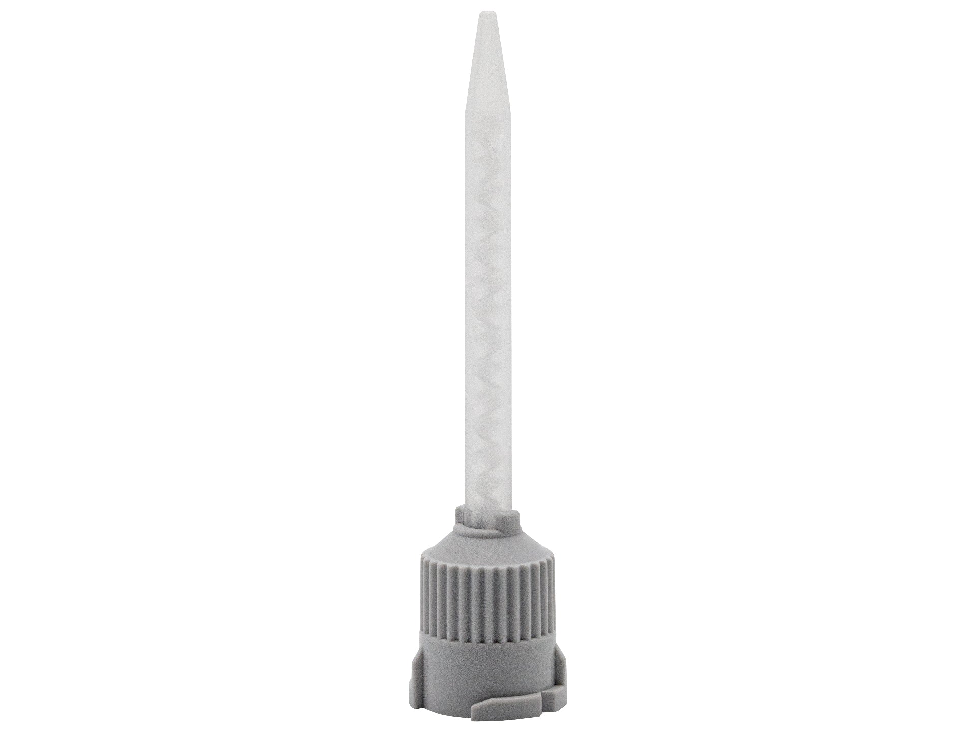 Statikmischer helix MKH 02-16S 1:1/2:1, grau, weiße Elemente, konische Spitze