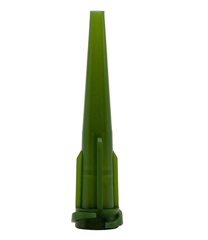 Dosierspitze konisch 14G 31,6 mm Olivgrün