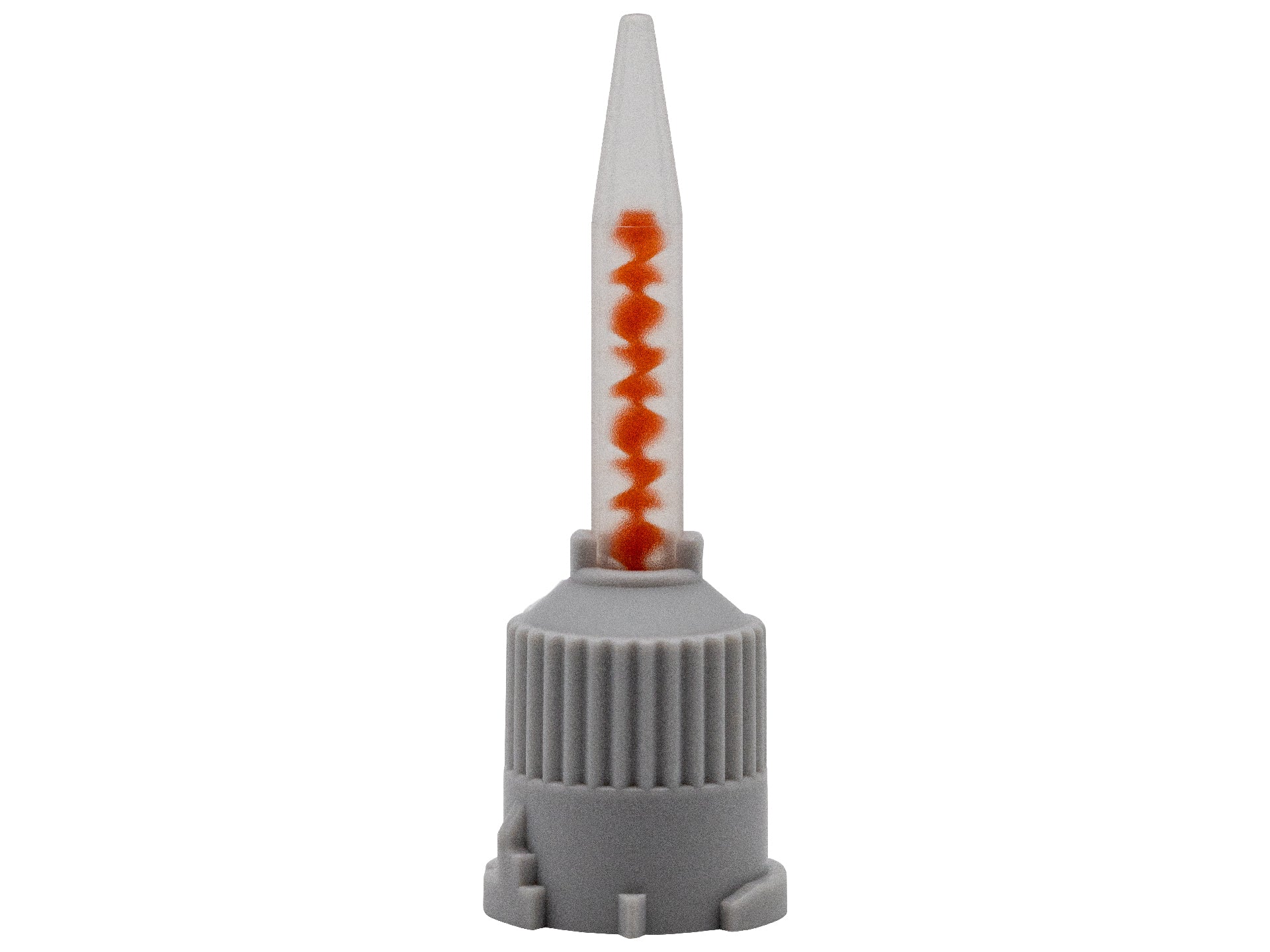 Statikmischer helix MKHX 02-08S 4:1/10:1, grau, orange Elemente, konische Spitze