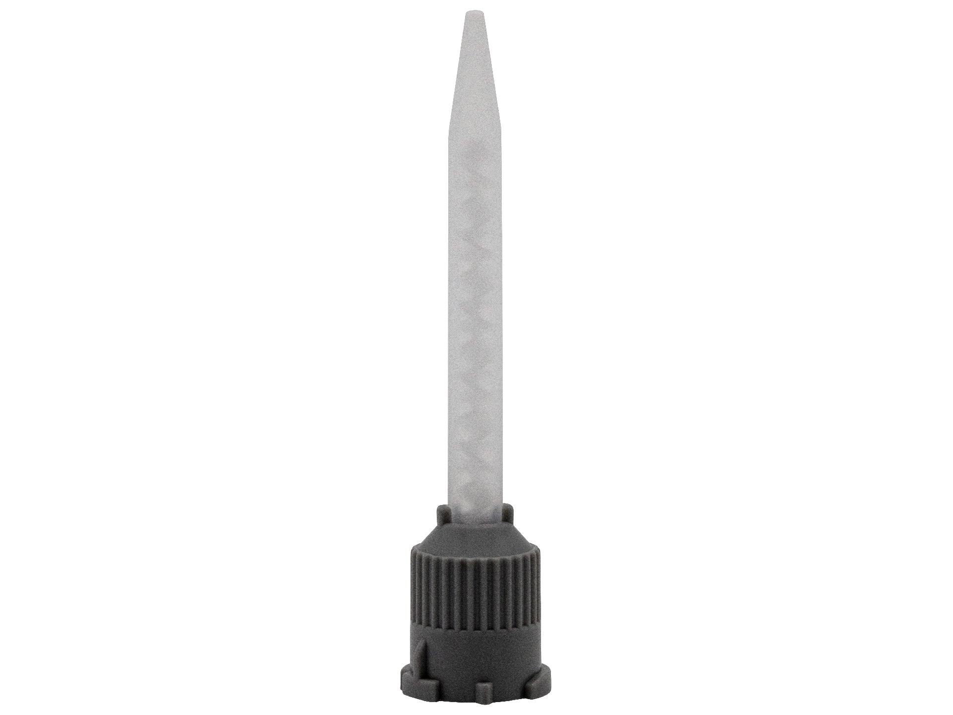Statikmischer helix MKH 03-12S 1:1/2:1, grau, weiße Elemente, konische Spitze