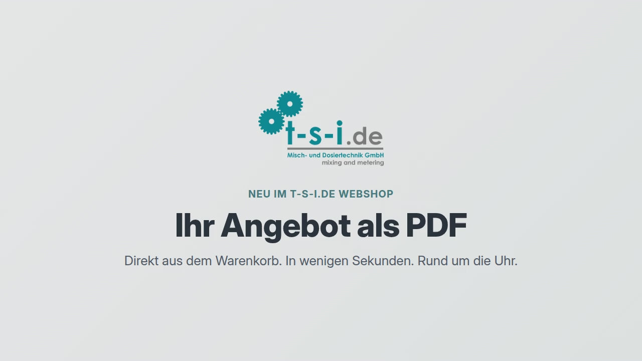 Kurzanleitung: Angebot als PDF direkt aus dem Warenkorb im t-s-i.de Webshop erstellen