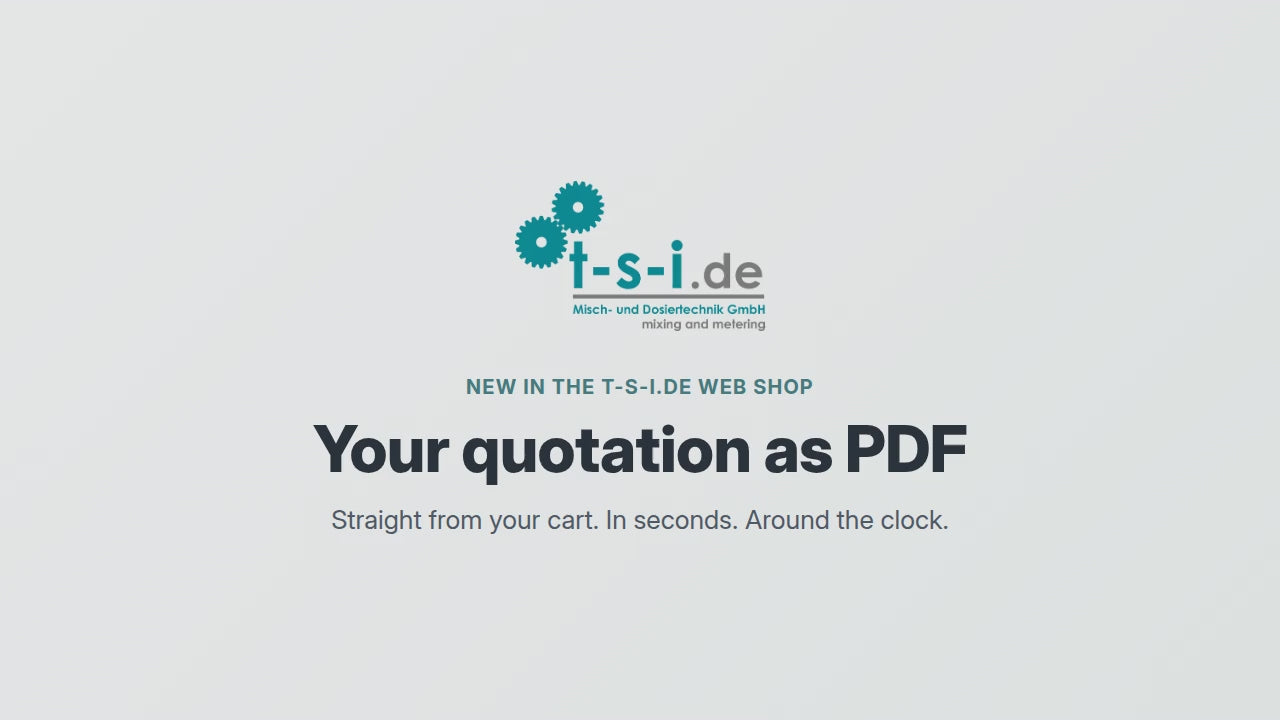Quick guide: create a quotation as PDF straight from your cart in the t-s-i.de web shop