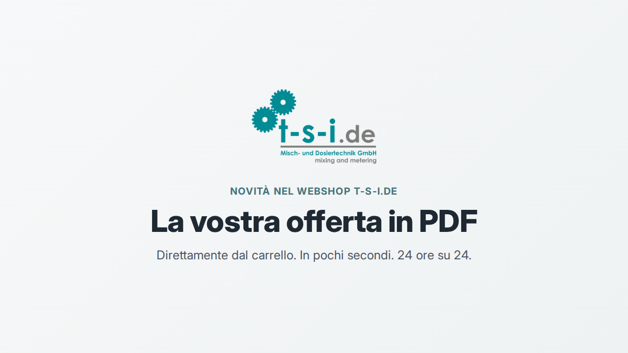 La vostra offerta in PDF, direttamente dal carrello