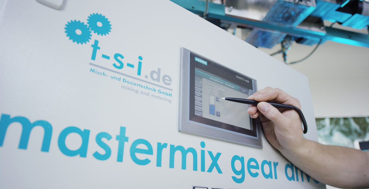 mastermix gear drive robot: One touch panel. Everything in view.